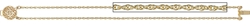 14K Triple Link Slide Stater Bracelet with Filigree Clasp 