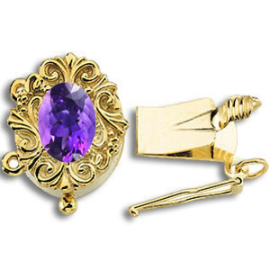 81027 Amethyst Bracelet Slide Clasp 