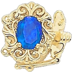 81027 Blue Topaz Bracelet Slide Clasp 
