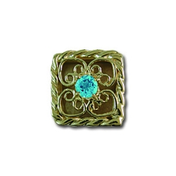 rl1027 Blue Zircon Bracelet Slide 