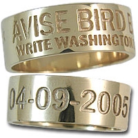 Duck Band Ring 14K Gold 8mm Wide