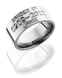 Titanium Duck Wedding Band Ring 10mm 