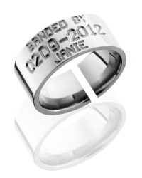 Titanium Duck Wedding Band Ring with Classic Slit 