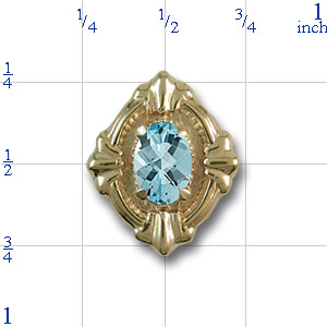 80883 Aquamarine Bracelet Slide