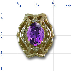 r9524 Amethyst Bracelet Slide