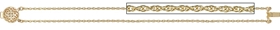 14K Triple Link Slide Stater Bracelet with Filigree Clasp