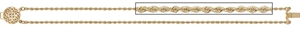 14K Rope Slide Stater Bracelet with Filigree Clasp