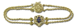 14K SapphireParisian Wheat Slide Starter Bracelet 