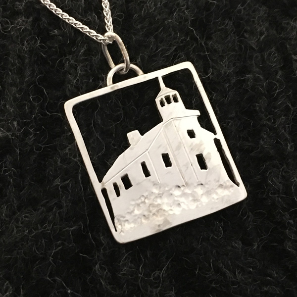 Marquette Harbor Lighthouse Michigan Upper Peninsula Sterling Silver - lighthousemqt