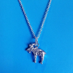 U.P. Moose Necklace Sterling Silver U.P. pendant, Marquette, lake superior, upper peninsula, michigan, handcrafted