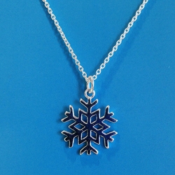 Snow Flake Necklace Sterling Silver U.P. pendant, Marquette, lake superior, upper peninsula, michigan, handcrafted