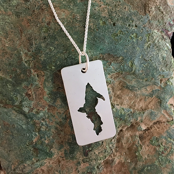 U.P. Pendant - Michigan Upper Peninsula Sterling Dog Tag - uppentag2