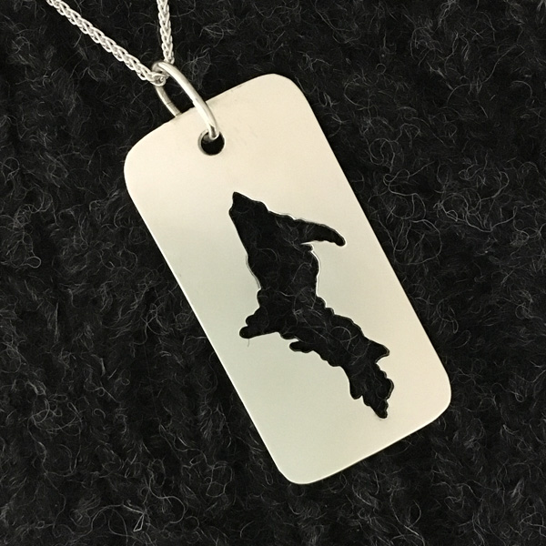 U.P. Pendant - Michigan Upper Peninsula Sterling Dog Tag - uppentag2